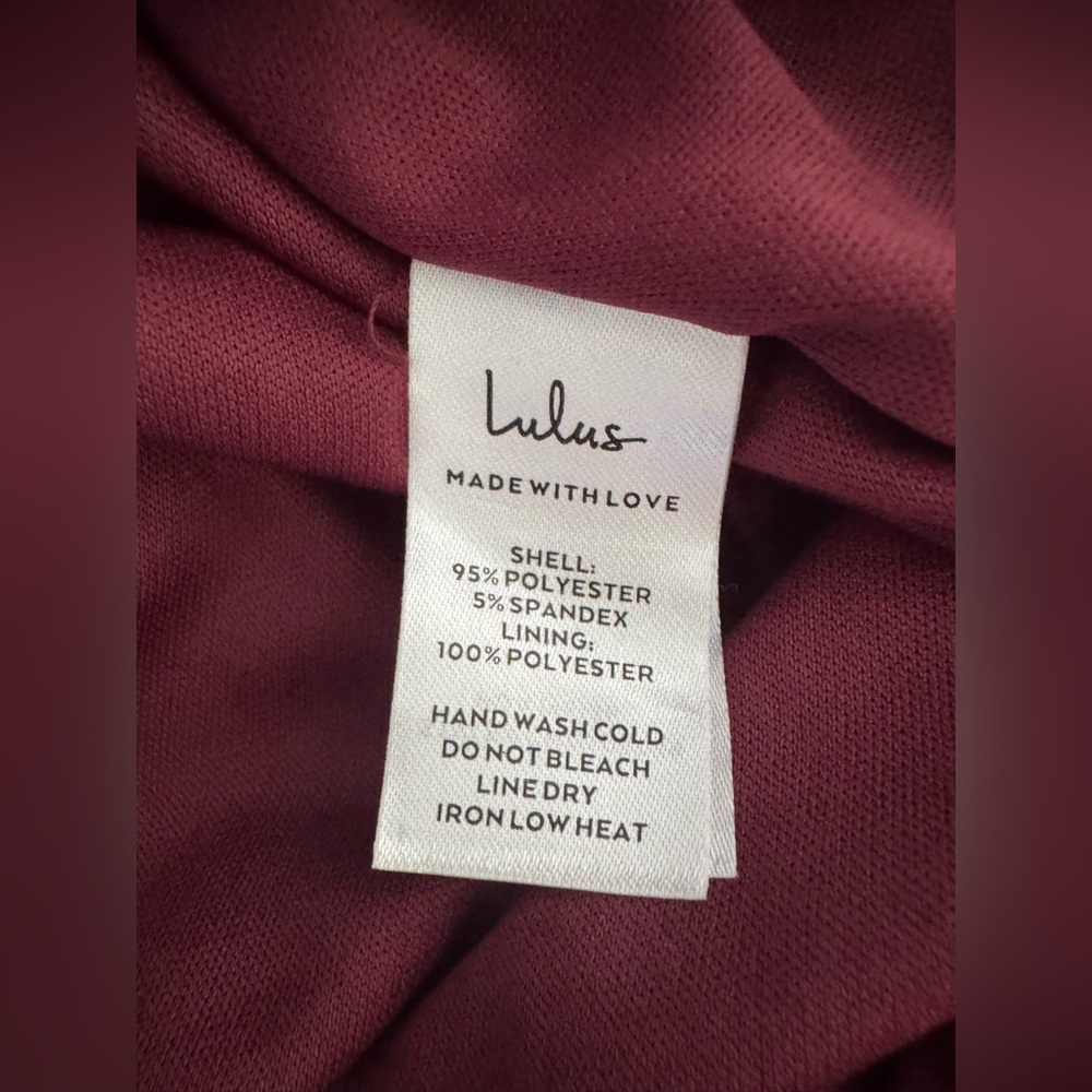 NWT | Lulus | Precious Impression Burgundy Velvet Bustier Midi Dress | Sz XL - Picture 8 of 9